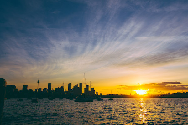22. Watch the sun set over the Sydney skyline