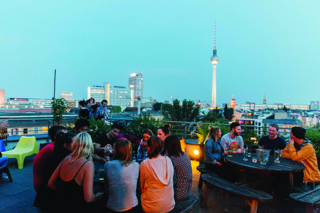 hostel europe berlin rooftop view night things to do europe twenties