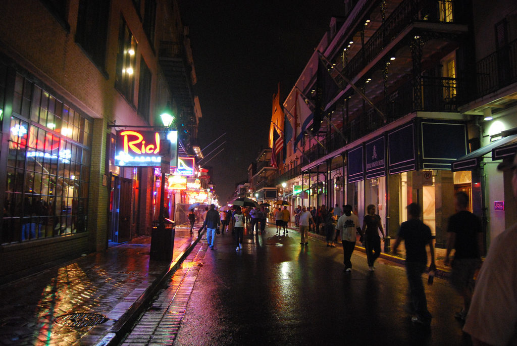 visit New Orleans Bourbon Street Night