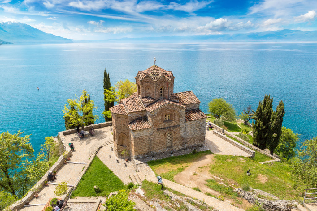 lake ohrid saint naum monastery view macedonia Europe summer holidays