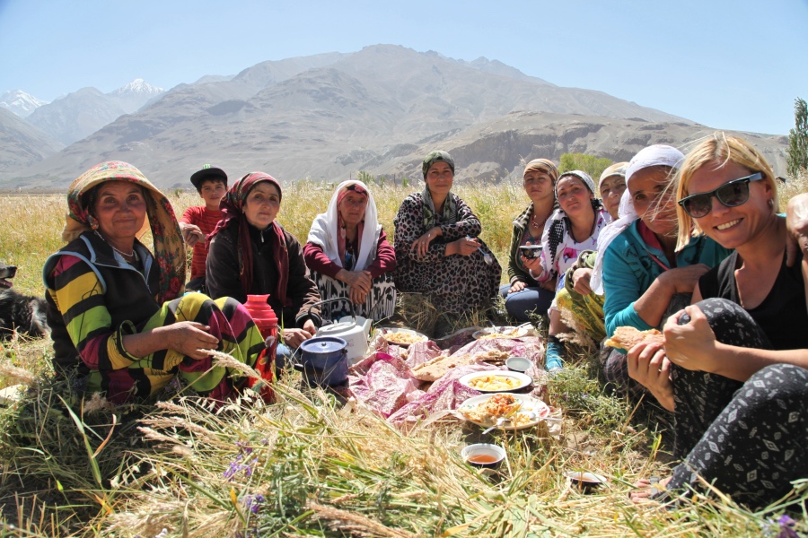 Tajik women picnic Tajikistan Very Hungry Nomads interview food