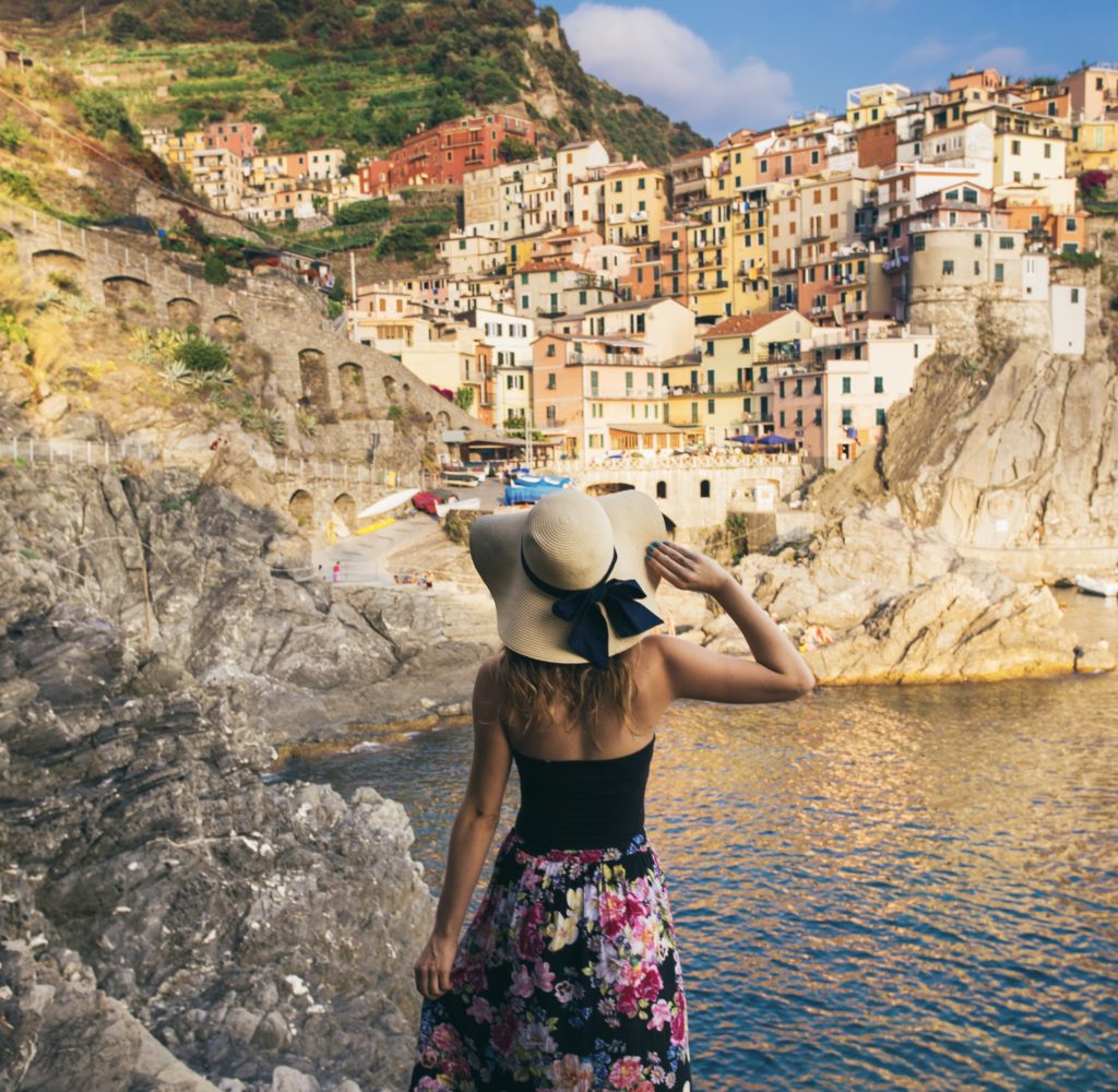 italy cinque terre view colours girl best holiday 2019