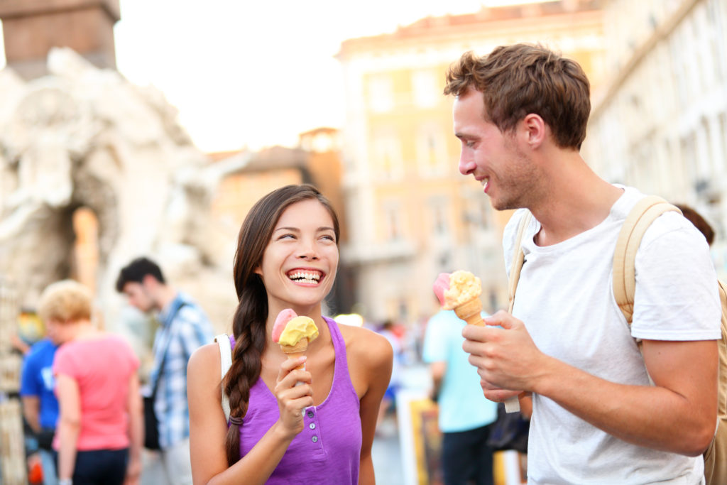 Tours of Italy - ice-cream in Rome