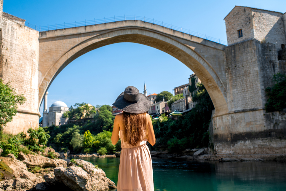 Bosnia, Mostar, Old Bridge, Stari Most, River, Travel, Girl