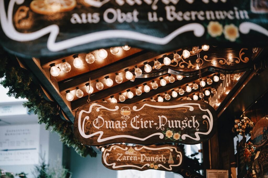 German Christmas market stall